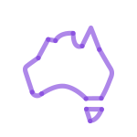 Australian map, logo icon