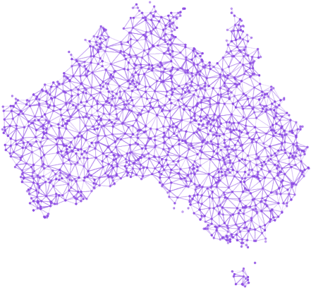 Australian map, dotted image