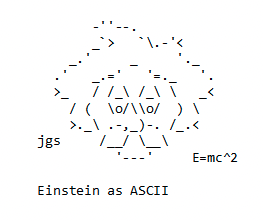 Einstein as ASCII image